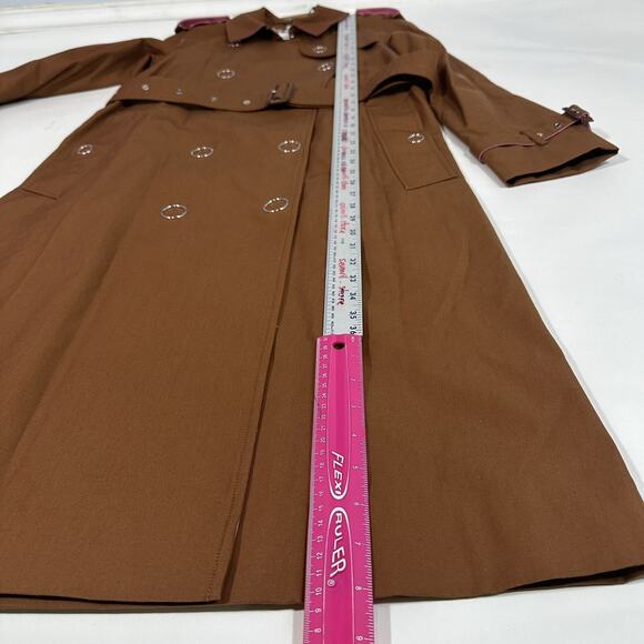 Burberry Wharfbridge Size US 4 Chestnut Brown Gabardine Trench Coat NWT $2550 - Picture 11 of 15
